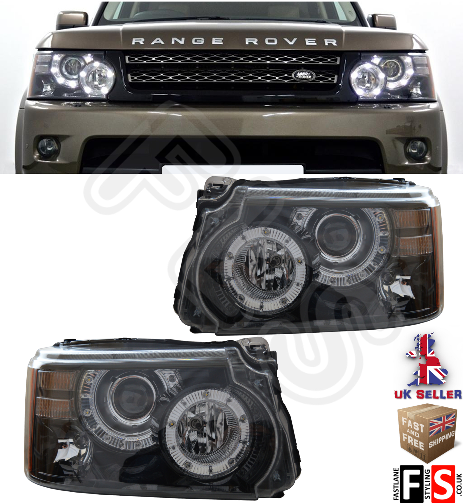 RANGE ROVER SPORT 2010 AUTOBIOGRAPHY CONVERSION LED FRONT HEADLIGHTS