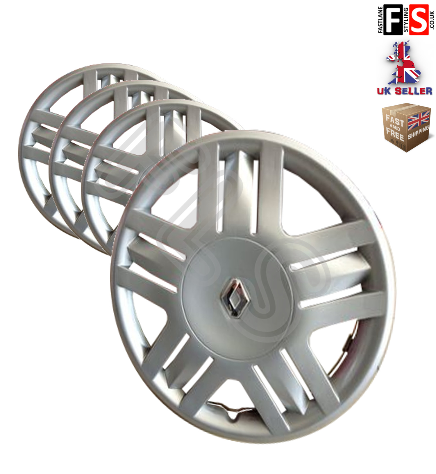 RENAULT KANGOO 14" WHEEL TRIMS HUB CAPS BRAND NEW SET OF 4 14" DL6104