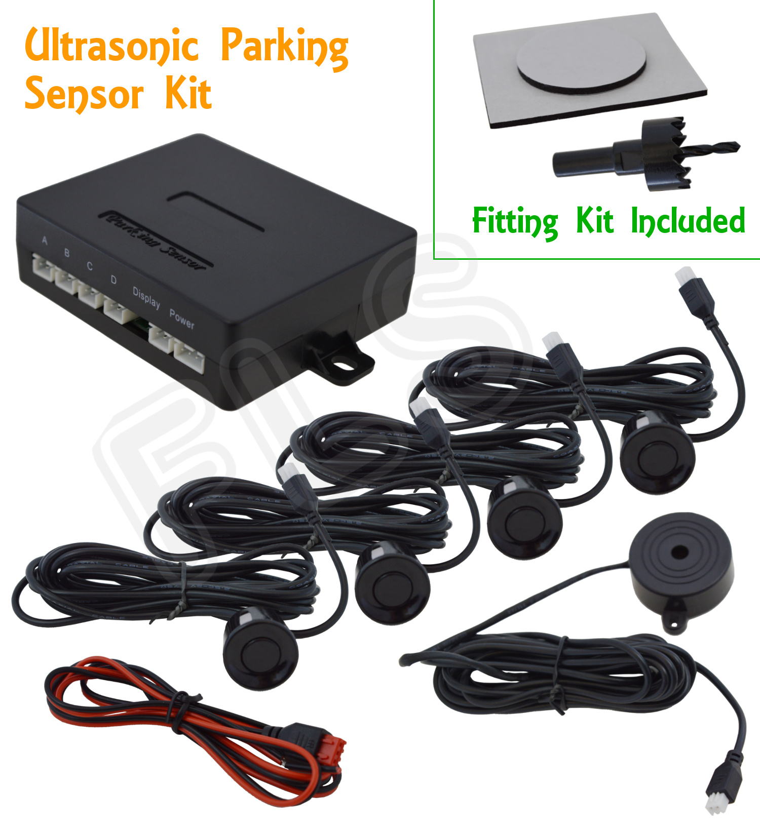 UNIVERSAL PEUGEOT PARTNER RCZ EXPERT 4PC REAR PARKING REVERSE SENSOR