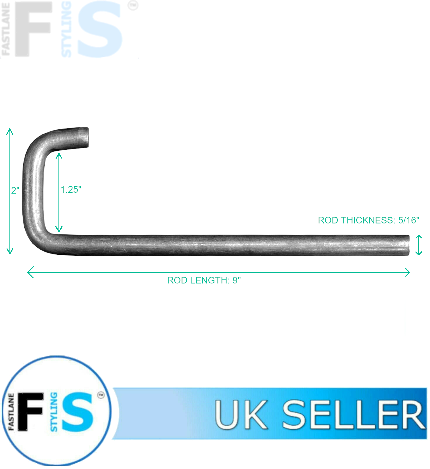 UNIVERSAL STAINLESS STEEL EXHAUST HANGER BRACKET MOUNT 90º J HOOK 9" X